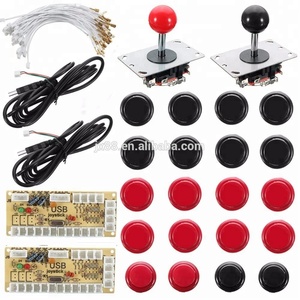 Bundel Diy Suku Cadang Game Arcade dengan Tombol Tekan Joystick Saklar Mikro Suku Cadang Mesin Papan Permainan Multi Kit