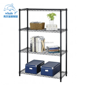 Bellissimo scaffale per <span class=keywords><strong>scaffalature</strong></span> <span class=keywords><strong>metalliche</strong></span> in filo di polvere nera a 4 livelli - Product Image 2