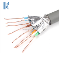 Kabel Ethernet Cat 8 Cat 9 Konduktor Twisted Pair Kecepatan Tinggi Kabel Pengumpan Kotak Karton 7 8 Kabel Jaringan Cat8 HDPE Mendukung PVC