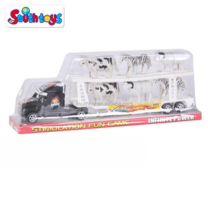Bon marché Alimenté Par Friction <span class=keywords><strong>Voiture</strong></span> Transporteur Camions et Remorques avec Voitures/Animaux <span class=keywords><strong>jouet</strong></span> - Product Image 4