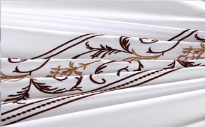 Su misura bianco di cotone da ricamo hotel modelli di biancheria da letto biancheria da letto set copripiumino per resorts e suite - Product Image 5