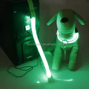 USB Ricaricabile HA CONDOTTO LA Luce Up Guinzaglio Del Cane, glow Cucciolo di Cane Corda Pet Notte di Sicurezza Lampeggiante Luminoso Walking Guinzaglio Glow & Flash di Nylon 3