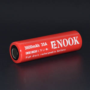 Nueva llegada Enook 18650 3600 mAh 35A <span class=keywords><strong>3</strong></span>.7 V batería recargable con flat top pk18650 3500 mAh de la batería 60A - Product Image 5