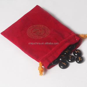 2016 hot hobby feng shui nero rotondo di vetro perline strega inciso rune stone set <span class=keywords><strong>per</strong></span> i regali - Product Image 5