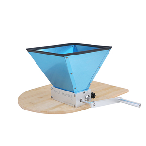 Homebrew Edelstahl 2 Walzen malz mühle Manuell einstellbare Gerstenbrecher-Getreide mühle mit Holz sockel - Product Image 4