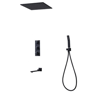 Pannello <span class=keywords><strong>Doccia</strong></span> LED Intelligente in Acciaio Inox 304 <span class=keywords><strong>con</strong></span> Grande <span class=keywords><strong>Soffione</strong></span> a Pioggia, Set <span class=keywords><strong>Doccia</strong></span> Nero per Bagno - Product Image 6