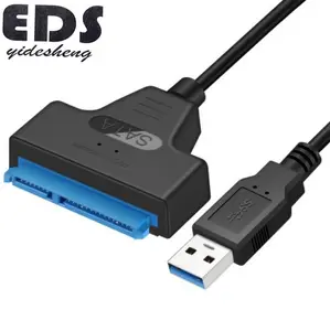 bộ chuyển đổi cáp chuyển đổi đĩa cứng Suppliers-USB 3.0 để chuyển đổi Sata chuyển đổi cáp 22pin sataIII để USB3, 0 adapter cho 2.5 "sata HDD SSD