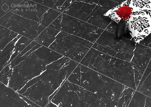 Wholesale <strong>Black</strong> Marble with White Veins Good Price Nero <strong>Marquina</strong> Chinese Marble Tile - Product Image 2