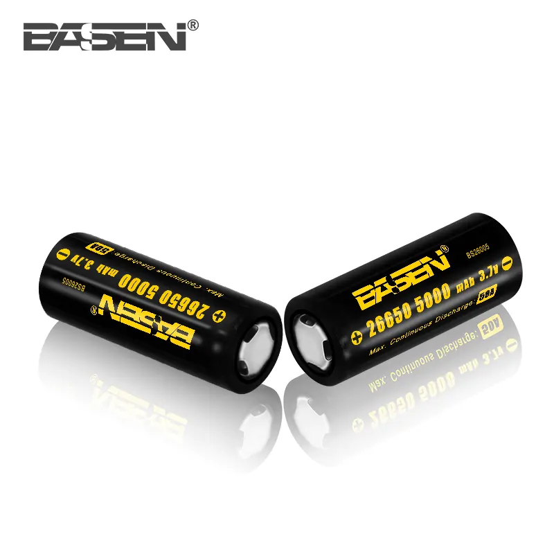 26650 5000mAh battery 3.7v lithium ion battery for flashlight