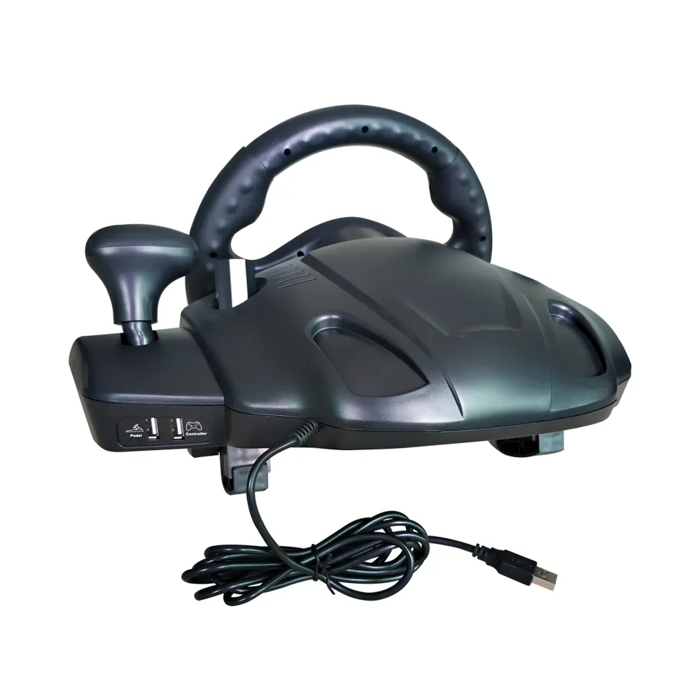 6-in-1 high vibration 270 degree steering controller for playing popular video racing games Control the steering wheel