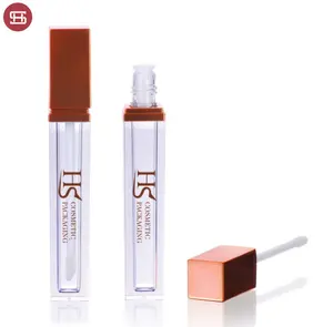 2023 Hoogwaardige Cosmetische Lipgloss Verpakking Vierkante Make-Up Lipgloss Flesbehuizing Plastic Lege Lipgloss Buiscontainer