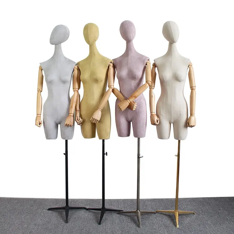 Macheda — robe pour femme en lin avec bras mobiles, nouveau design, mannequin féminin en tissu coloré