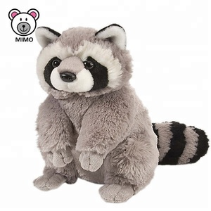 Juguete de Peluche de <span class=keywords><strong>Mapache</strong></span> Gris de Marca Privada, Juguete de Peluche de Animales de Zoológico, Venta al por Mayor, Barato, Lindo, Personalizado con Logotipo, Juguete de Peluche Suave para Niños - Product Image 6