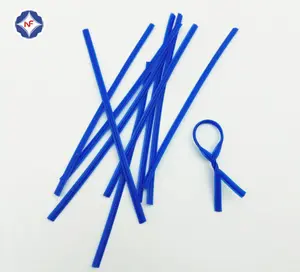 PE PVC plastic coated single metal wire twist tie for wire cable