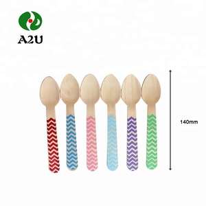 Concise Conception Petit Jetable <span class=keywords><strong>Argenterie</strong></span> Biodégradables En Bois Couverts Cuillères - Product Image 1