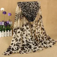 Wholesale Lady Voile Fabric 180*90CM Fashionable Scarf SnakeスキンLeopard Print Scarf