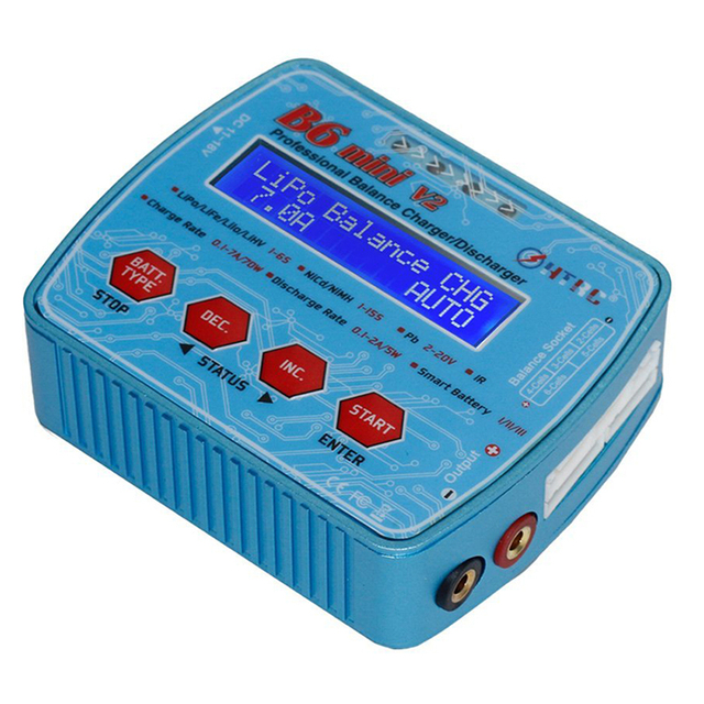 B6 Mini V2 80W 7A Digital RC Balance Charger Discharger for Lipo Lihv LiIon LiFe NiCd NiMH Battery