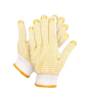 PVC double Dots Work Industrial Cotton Gloves in Guangzhou