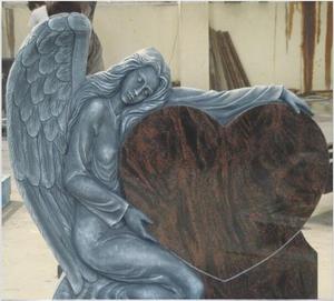 Hot-Selling <span class=keywords><strong>Angel</strong></span> Standbeeld Monument Voor Begraafplaats Grijs Portugal Design Groothandel Grafsteen - Product Image 2