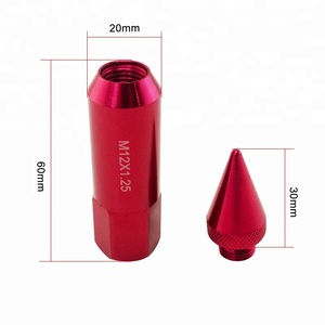20 pièces accordeur étendu en aluminium avec pointe pour roues/jantes M12X1.25 écrous de cosse de <span class=keywords><strong>roue</strong></span> - Product Image 6