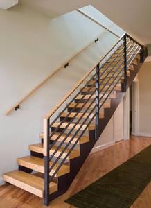 <span class=keywords><strong>Balustrade</strong></span> en bois avec remplissage en verre et rampes en zigzag - Product Image 5