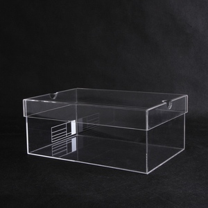Wholesale Square Clear Transparent Sneaker Shoe Box Display Case