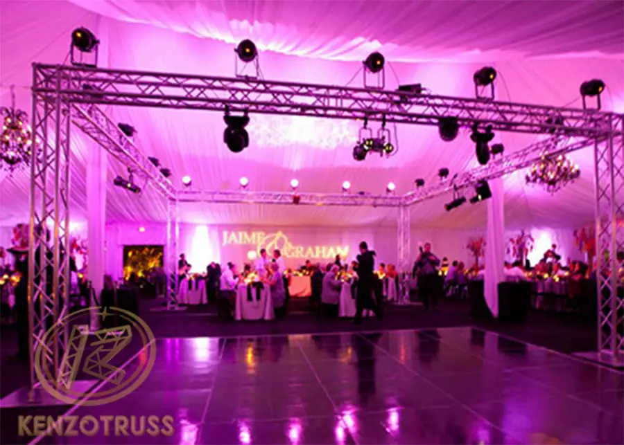 Easy install small wedding stage lighting truss