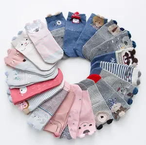 Chaussettes en coton pour enfants, 12 pièces, chaussettes éponge pour garçons et filles, vente en gros