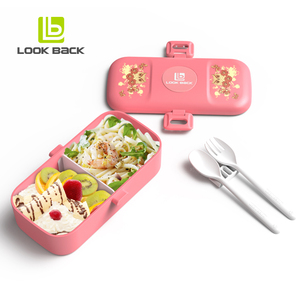 304 su misura in acciaio inox posate Bento scatola pranzo per <span class=keywords><strong>bambini</strong></span> fornitura di fabbrica con coperchi ermetici singolo strato Bento scatole di plastica - Product Image 2
