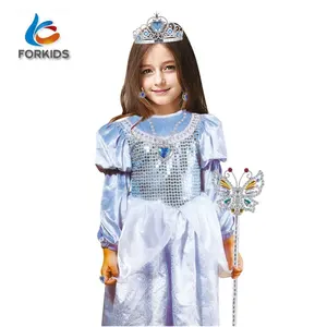 Ragazze di natale principessa reale roll play utilizzato su misura per bambini di halloween del costume di cosplay