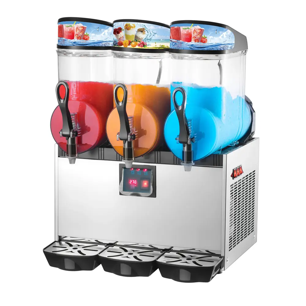 SPACE 3 Bowls Slush Machine Slushie Machine With LED Light Cover