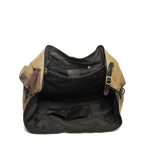 Sac en cuir véritable en toile pour femme, sac de soirée, grande capacité, pour voyage - Product Image 5