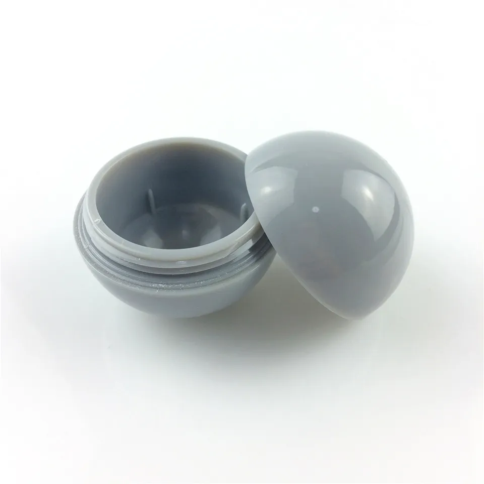 Пользовательский пустой круглый мини милый бальзам для губ в форме шара пластиковый контейнер