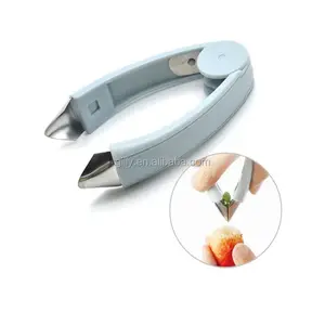 Extractor de tallo de hojas de fresa, accesorios de cocina, cortador de verduras, precio al por mayor