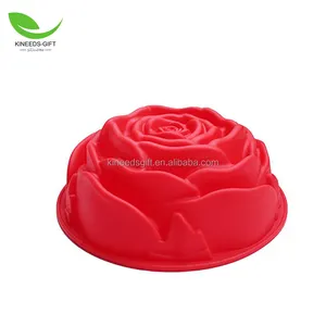 Siliconen Bakvormen Grote Cakevorm Rose Ronde Vorm Bloem Kroon Ontwerp Gebak Mold Cake Decorating Gereedschap