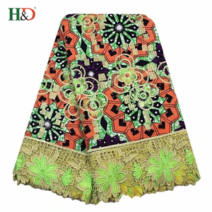H & D Afrique Tulle Dentelle Broderie Tissu Véritable Super Cire Hollandais 100% Avec Le <span class=keywords><strong>Bon</strong></span> Prix - Product Image 5
