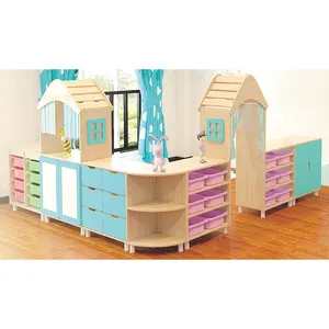 Hot Sale Children kindergarten wooden cabinet kids Customized furniture