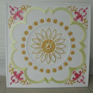 Moisture-proof flower design color gypsum ceiling tiles price in Ugand/UAE/Pakistan