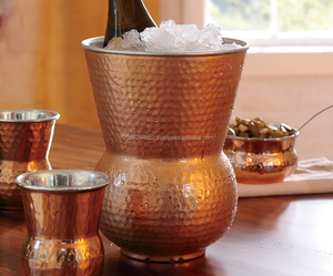 Matériau métallique de seau à vin martelé en cuivre de haute qualité - Product Image 1