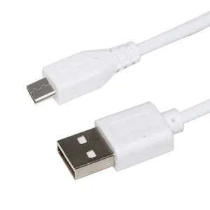 批发 V8 USB 2.0 高速质量重型白色微型 Usb 充电电缆