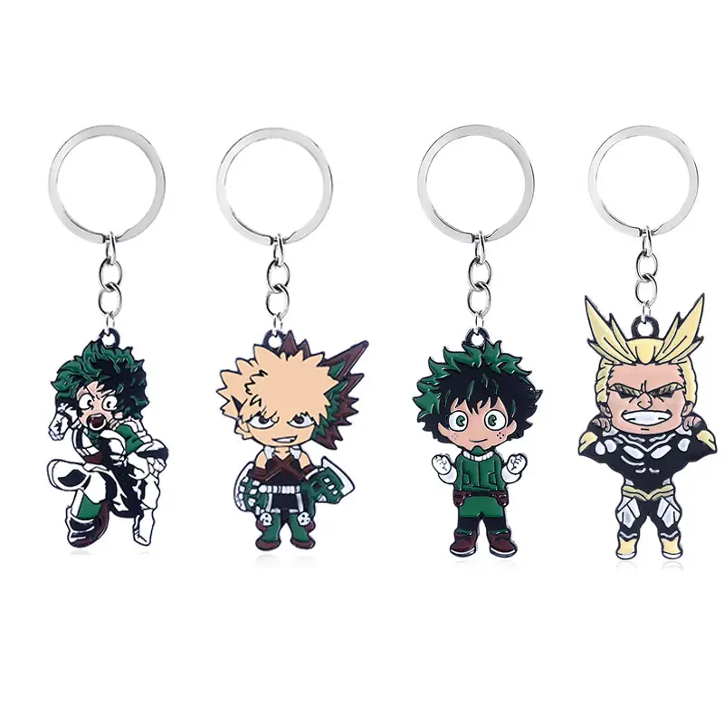 Anime mi héroe Academia Midoriya Izuku Bakugou Katsuki figura llaveros para los regalos