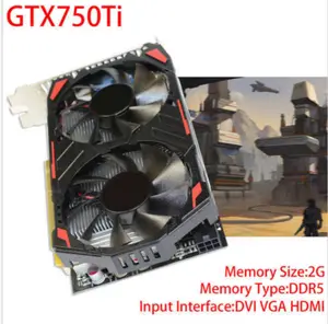 Pabrik Perjalanan SUPERIA GTX750Ti 2GB DDR5 128Bit Permainan Video Kartu Grafis Inti Frekuensi 1020 Frekuensi Memori 5400MHz 640SP