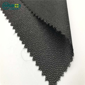 100% Polyester dệt nóng chảy interlining may Vật liệu nóng chảy interlining màu đen Twill dệt nung chảy <span class=keywords><strong>interfacing</strong></span> cho hàng may mặc - Product Image 2
