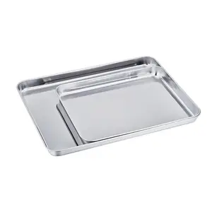 Restaurant Bakery Equipment Supplies Bakeware Aluminum Sheet Pans Baking Tray Bread Cake Cookie Biscuit Baking Tray Pans Dishes