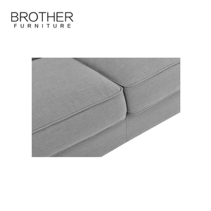 Ba Chỗ Ngồi Xám Vải Ưa Thích Ghế Phòng Khách Góc <span class=keywords><strong>Sofa</strong></span> Giường Với Ngả Tựa Đầu - Product Image 4