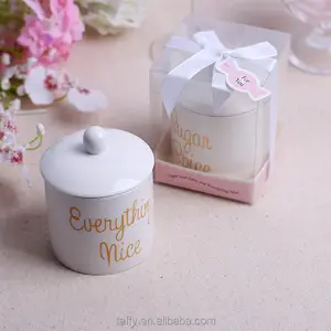 Boda ducha nupcial favores de la ducha del bebé gracias regalos para invitados especias y todo lo bueno de cerámica azúcar tazón olla taza - Product Image 1