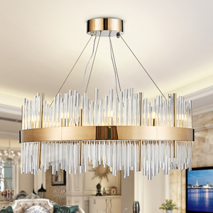 Lustre moderne européen en verre doré avec anneau, <span class=keywords><strong>suspension</strong></span> LED <span class=keywords><strong>pour</strong></span> chambre à coucher, luminaire de luxe <span class=keywords><strong>pour</strong></span> escalier et villa, décoration suspendue - Product Image 4