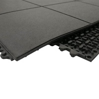 Bestseller Anti-Ermüdungs-Bodenmatte für Fitnessstudios, Solide Verzahnte Langlebige Gymnastikmatte 90x90cm