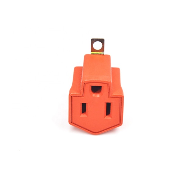 3-Prong to 2-Prong Adapter Converter Fireproof Wall Socket Plug 125V 15A Grounding 3-Prong Adapters