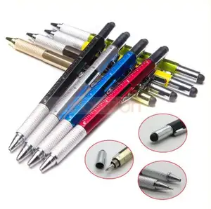 Super 6 in 1 Tool Repaire Pen with Scale，Levelgauge，圆珠笔，手写笔和 2 个螺丝驱动器